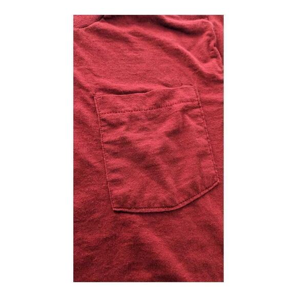 Fruit Of The Loom Golden Blend Vintage Blank Blue Pocket T Shirt Large 42-44 - Picture 3 of 6